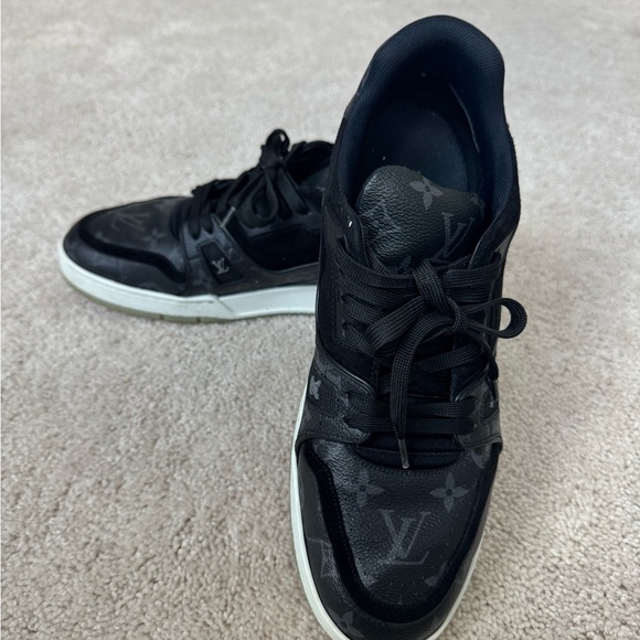 Louis Vuitton Black Sneakers with Glossy Finish - Picture 1 of 6